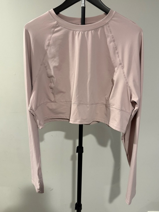 HALARA Tops - HALARA Blush Pink Long Sleeve Cropped Tee